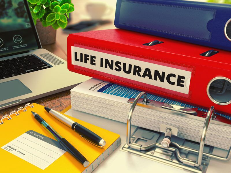 binder labelled "Life Insurance"